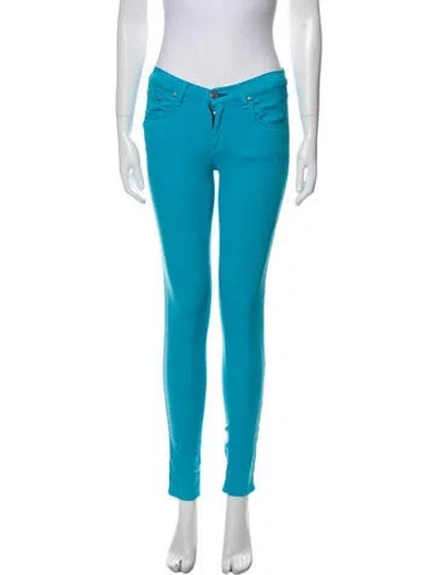 Pre-owned Rag & Bone Mid-rise Skinny Leg Jeans In Blue