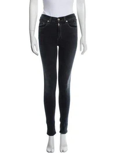 Pre-owned Rag & Bone Mid-rise Skinny Leg Jeans In Blue