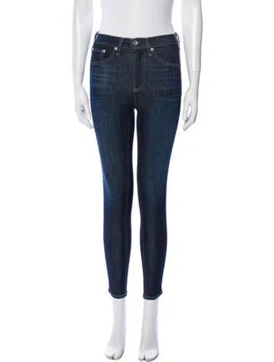 Pre-owned Rag & Bone Mid-rise Skinny Leg Jeans In Blue