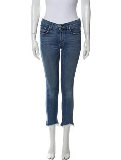 Pre-owned Rag & Bone Mid-rise Skinny Leg Jeans In Blue