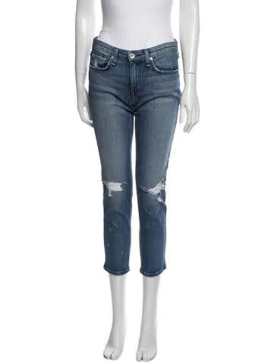 Pre-owned Rag & Bone Mid-rise Skinny Leg Jeans In Blue
