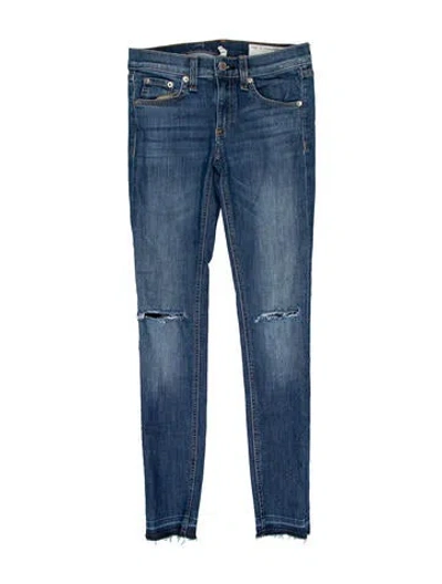 Pre-owned Rag & Bone Mid-rise Skinny Leg Jeans In Blue