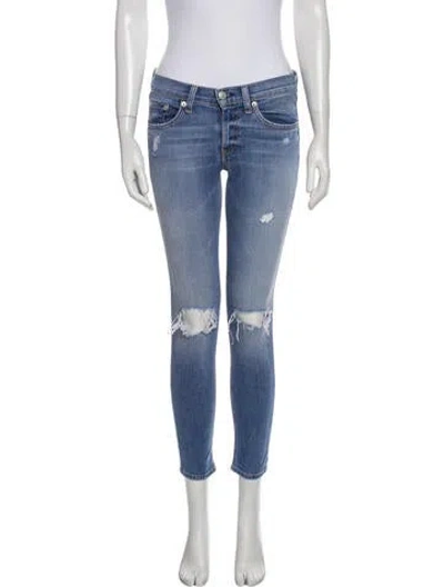 Pre-owned Rag & Bone Mid-rise Skinny Leg Jeans In Blue