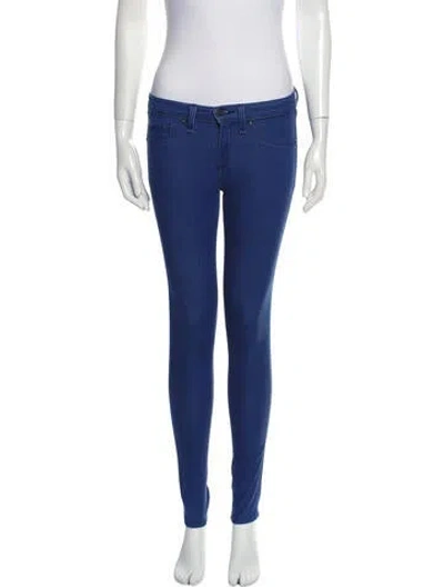 Pre-owned Rag & Bone Mid-rise Skinny Leg Jeans In Blue