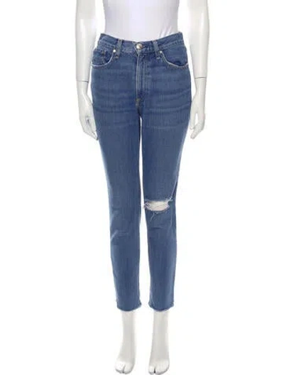 Pre-owned Rag & Bone Mid-rise Skinny Leg Jeans In Blue