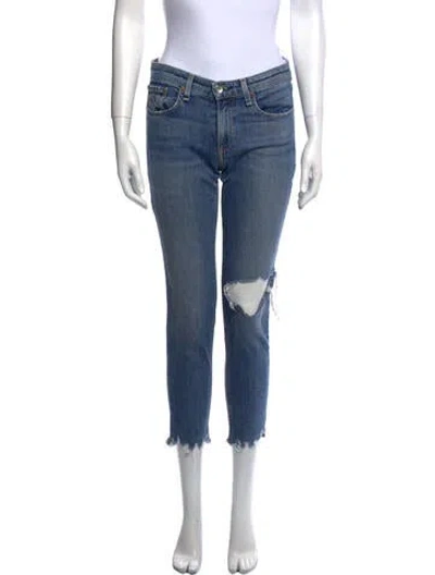 Pre-owned Rag & Bone Mid-rise Skinny Leg Jeans In Blue