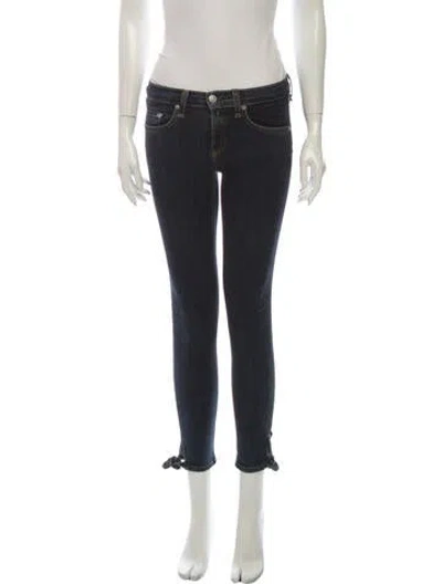 Pre-owned Rag & Bone Mid-rise Skinny Leg Jeans In Blue