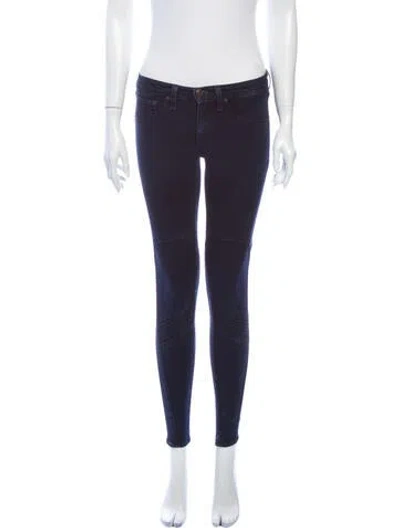 Pre-owned Rag & Bone Mid-rise Skinny Leg Jeans In Blue