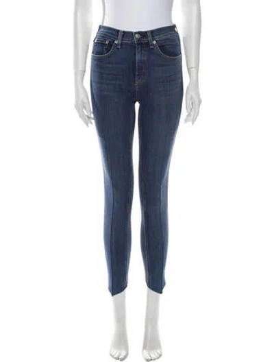 Pre-owned Rag & Bone Mid-rise Skinny Leg Jeans In Blue