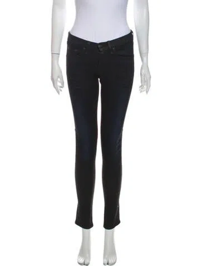 Pre-owned Rag & Bone Mid-rise Skinny Leg Jeans In Blue