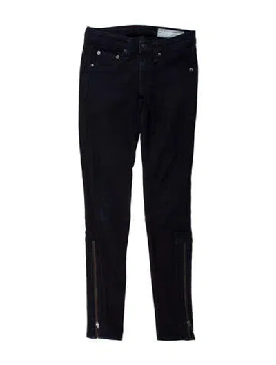 Pre-owned Rag & Bone Mid-rise Skinny Leg Jeans In Blue