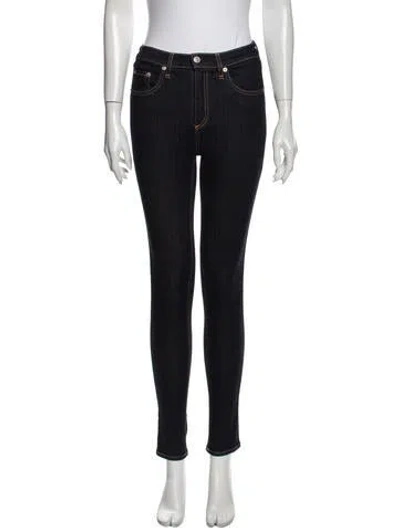 Pre-owned Rag & Bone Mid-rise Skinny Leg Jeans In Blue