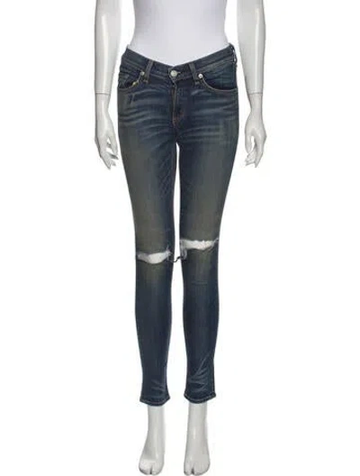 Pre-owned Rag & Bone Mid-rise Skinny Leg Jeans In Blue