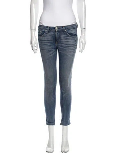 Pre-owned Rag & Bone Mid-rise Skinny Leg Jeans In Blue