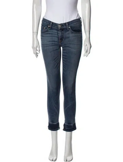 Pre-owned Rag & Bone Mid-rise Skinny Leg Jeans In Blue