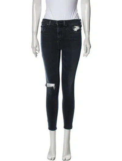 Pre-owned Rag & Bone Mid-rise Skinny Leg Jeans In Blue