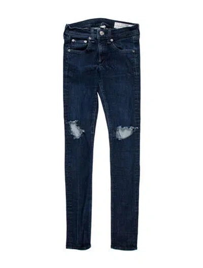 Pre-owned Rag & Bone Mid-rise Skinny Leg Jeans In Blue