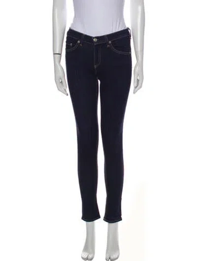 Pre-owned Rag & Bone Mid-rise Skinny Leg Jeans In Blue