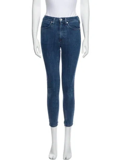 Pre-owned Rag & Bone Mid-rise Skinny Leg Jeans In Blue