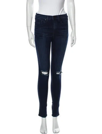 Pre-owned Rag & Bone Mid-rise Skinny Leg Jeans In Blue