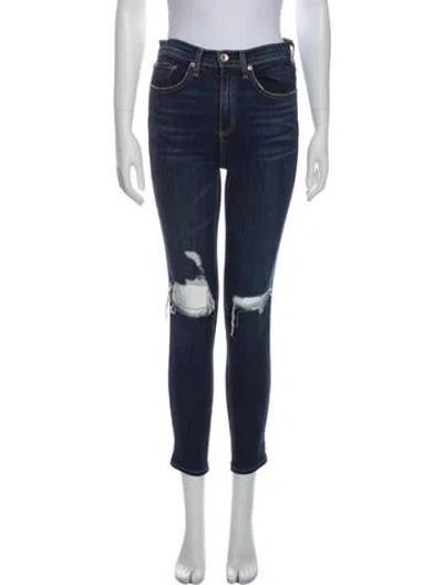 Pre-owned Rag & Bone Mid-rise Skinny Leg Jeans In Blue