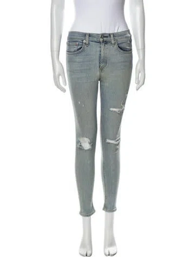 Pre-owned Rag & Bone Mid-rise Skinny Leg Jeans In Blue