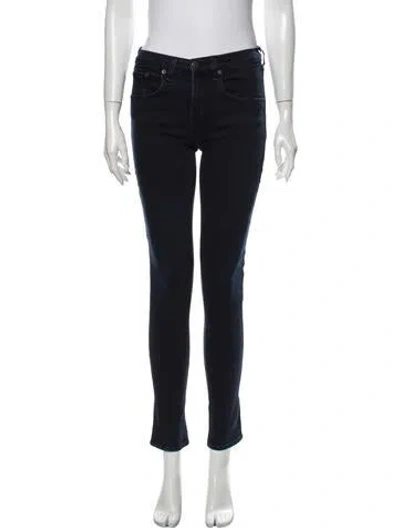 Pre-owned Rag & Bone Mid-rise Skinny Leg Jeans In Blue