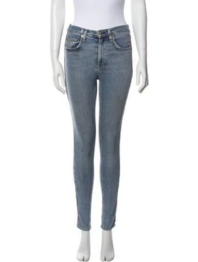 Pre-owned Rag & Bone Mid-rise Skinny Leg Jeans In Blue
