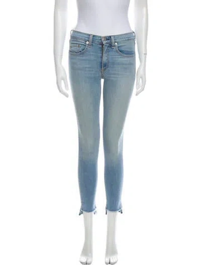 Pre-owned Rag & Bone Mid-rise Skinny Leg Jeans In Blue