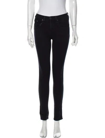 Pre-owned Rag & Bone Mid-rise Skinny Leg Jeans In Blue