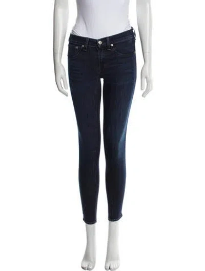Pre-owned Rag & Bone Mid-rise Skinny Leg Jeans In Blue
