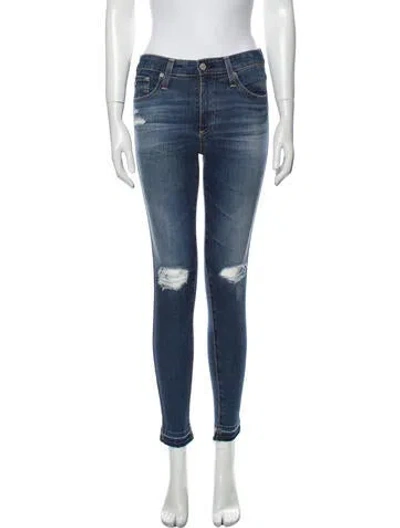 Pre-owned Rag & Bone Mid-rise Skinny Leg Jeans In Blue