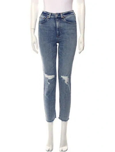 Pre-owned Rag & Bone Mid-rise Skinny Leg Jeans In Blue