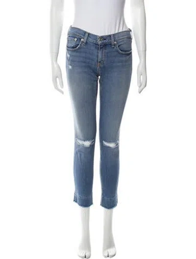 Pre-owned Rag & Bone Mid-rise Skinny Leg Jeans In Blue