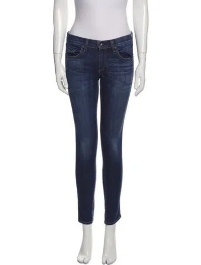Pre-owned Rag & Bone Mid-rise Skinny Leg Jeans In Blue