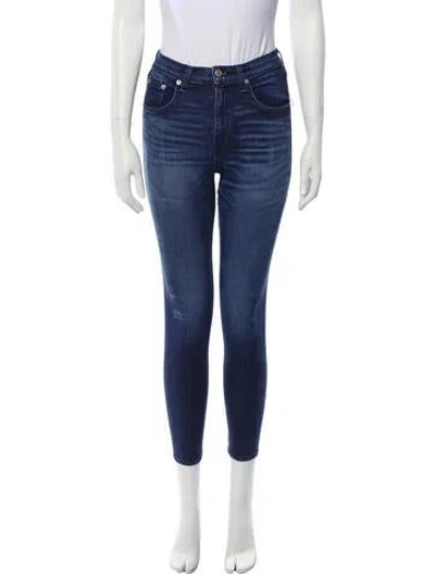 Pre-owned Rag & Bone Mid-rise Skinny Leg Jeans In Blue