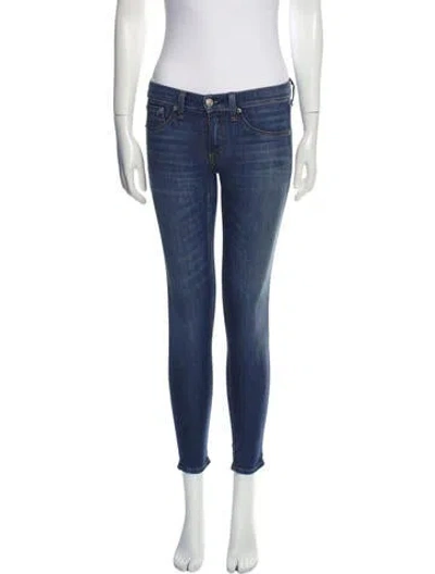 Pre-owned Rag & Bone Mid-rise Skinny Leg Jeans In Blue