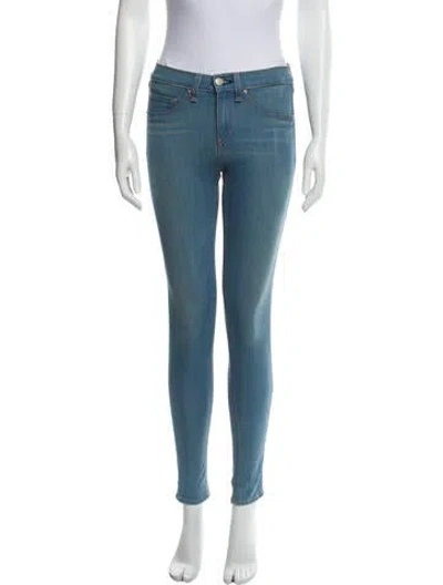 Pre-owned Rag & Bone Mid-rise Skinny Leg Jeans In Blue