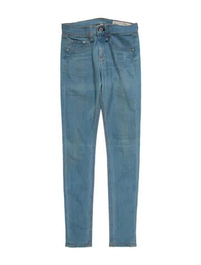 Pre-owned Rag & Bone Mid-rise Skinny Leg Jeans In Blue