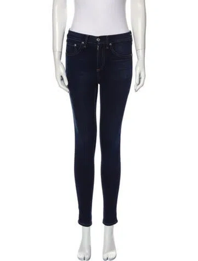 Pre-owned Rag & Bone Mid-rise Skinny Leg Jeans In Blue