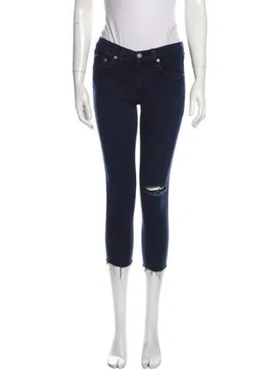 Pre-owned Rag & Bone Mid-rise Skinny Leg Jeans In Blue