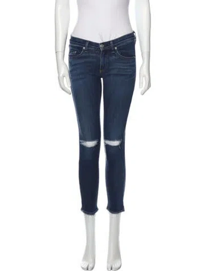 Pre-owned Rag & Bone Mid-rise Skinny Leg Jeans In Blue