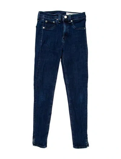 Pre-owned Rag & Bone Mid-rise Skinny Leg Jeans In Blue