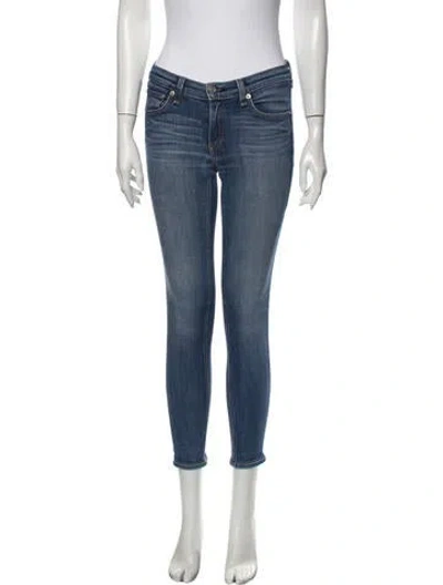 Pre-owned Rag & Bone Mid-rise Skinny Leg Jeans In Blue