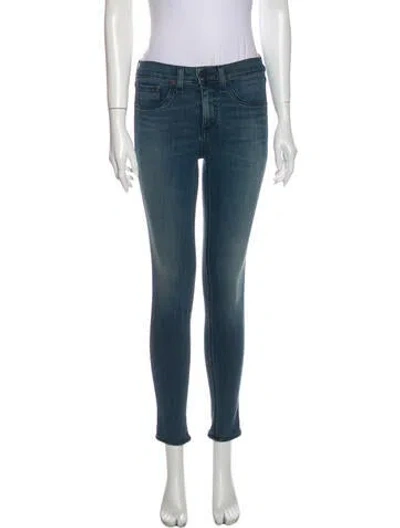 Pre-owned Rag & Bone Mid-rise Skinny Leg Jeans In Blue