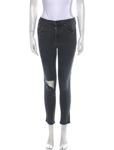 Pre-owned Rag & Bone Mid-rise Skinny Leg Jeans In Blue
