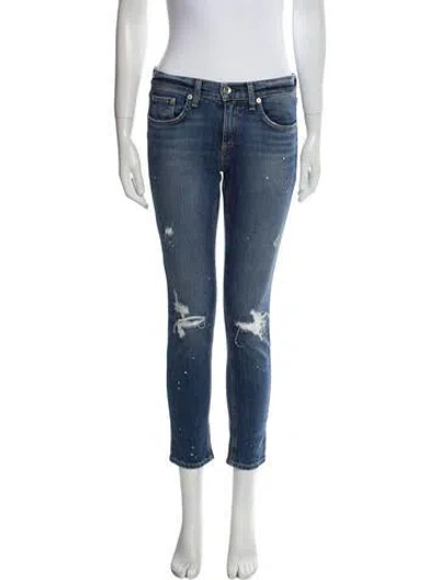 Pre-owned Rag & Bone Mid-rise Skinny Leg Jeans In Blue