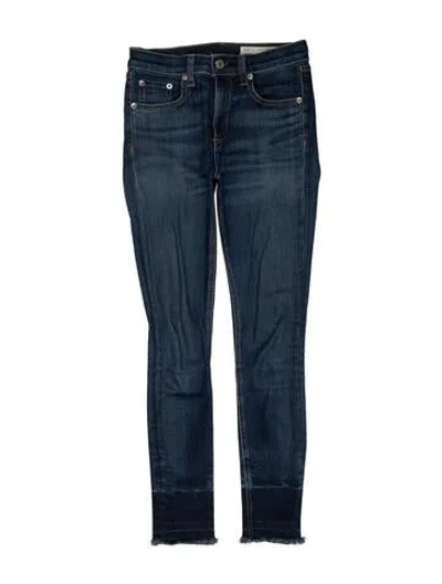 Pre-owned Rag & Bone Mid-rise Skinny Leg Jeans In Blue