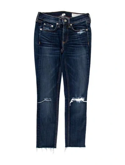 Pre-owned Rag & Bone Mid-rise Skinny Leg Jeans In Blue