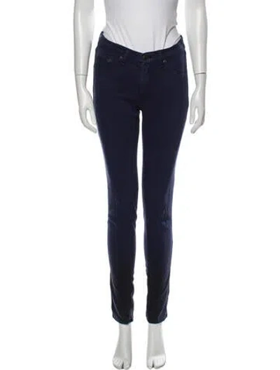 Pre-owned Rag & Bone Mid-rise Skinny Leg Jeans In Blue